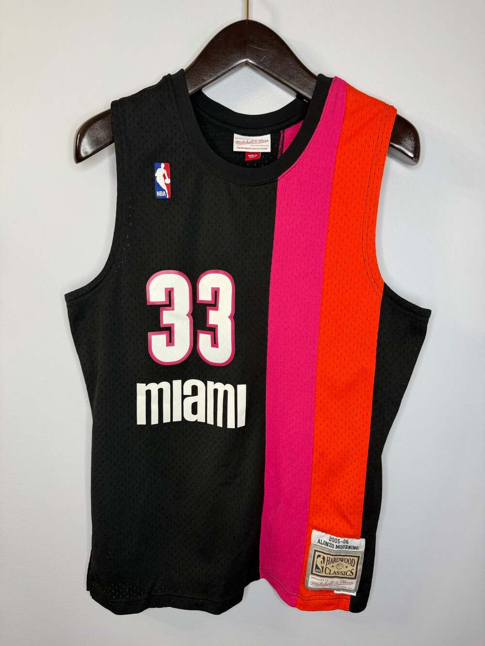 Alonzo Mourning 33 Miami Heat Mitchell & Ness NBA Authentic 2005 Jersey Sz M
